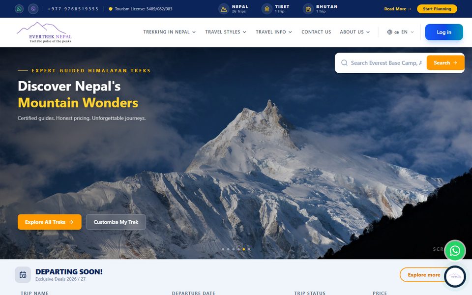 EverTrek Nepal screenshot