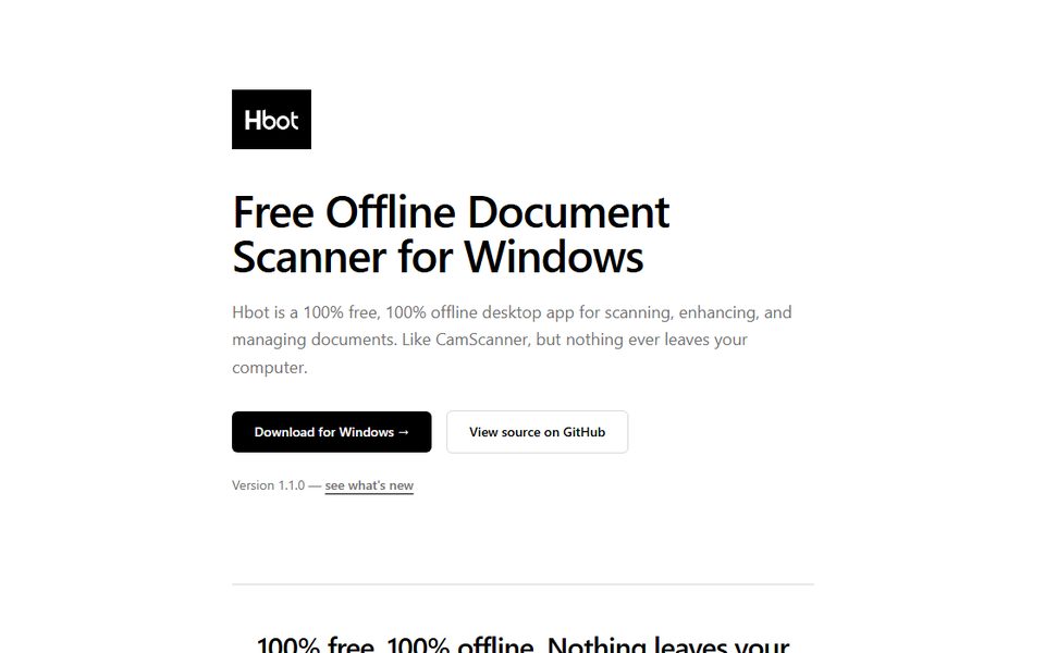 Hbot screenshot